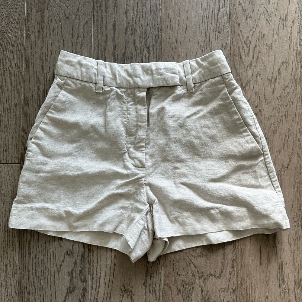 Aritzia High Waist Women Shorts - Cream